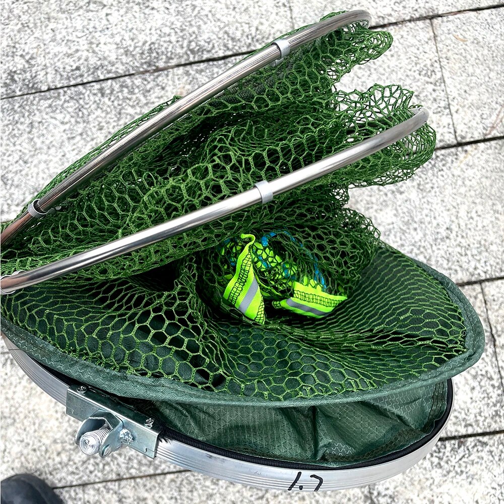 1.7-3m Fishing Basket Dip Net Trap Folding Telescopic Net Fish Mouth Protection Basket Outdoor Carp Fishing Tool Hold Over 50kg. 