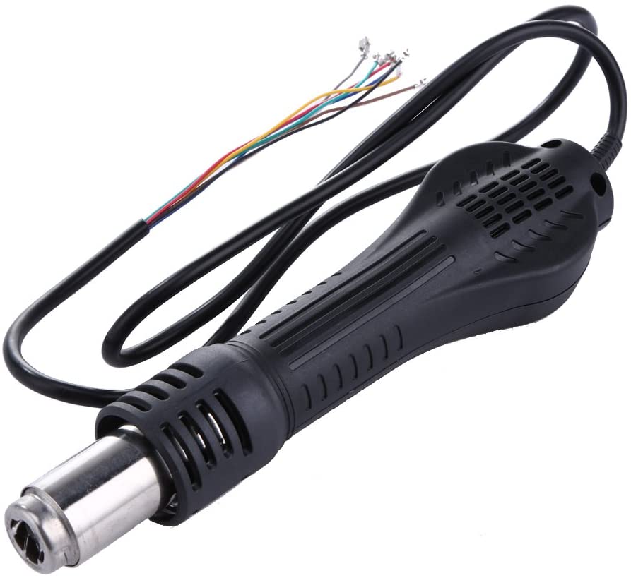 8 WIRE Soldering Station Hot Air Blower Handle 8 Wire 400W Hot Air Soldering Machine Heat Desoldering Machine For 858 858D 85D+ 8858 878A 878 BGA SMD Rework Soldering Station Tools. 