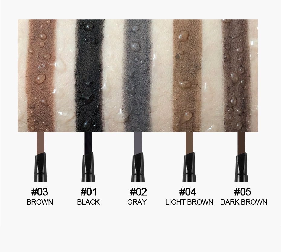 HANDAIYAN Eyebrow Tattoo Pencil Brush Double Ended Microblading Lasting Fine Sketch Tint Liquid Eyebrow Pen. 