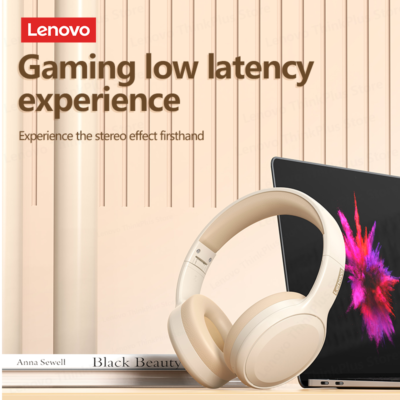 Lenovo TH30 Bluetooth Headphones Wireless Headphones Gaming Low Latency Music Noise Reduction Smart Touch With Mic Bluetooth 5.1. 