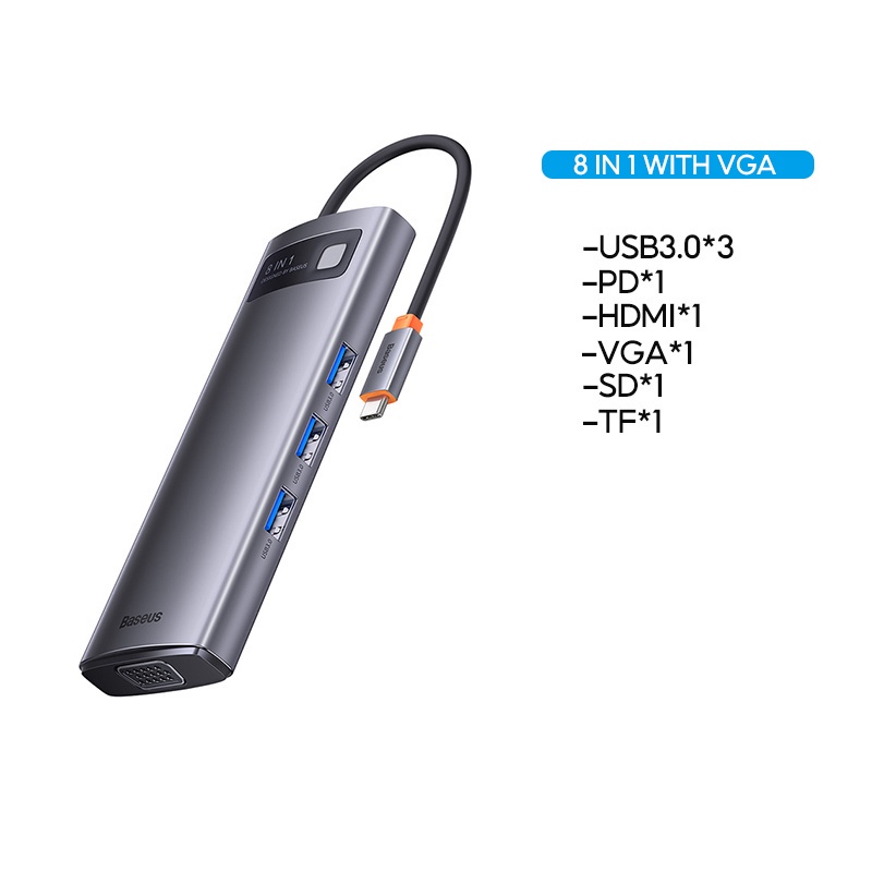 Baseus USB C HUB Type C to HDMI-compatible USB 3.0 Adapter Type C HUB Dock for HP Folio G1 USB C Splitter. 