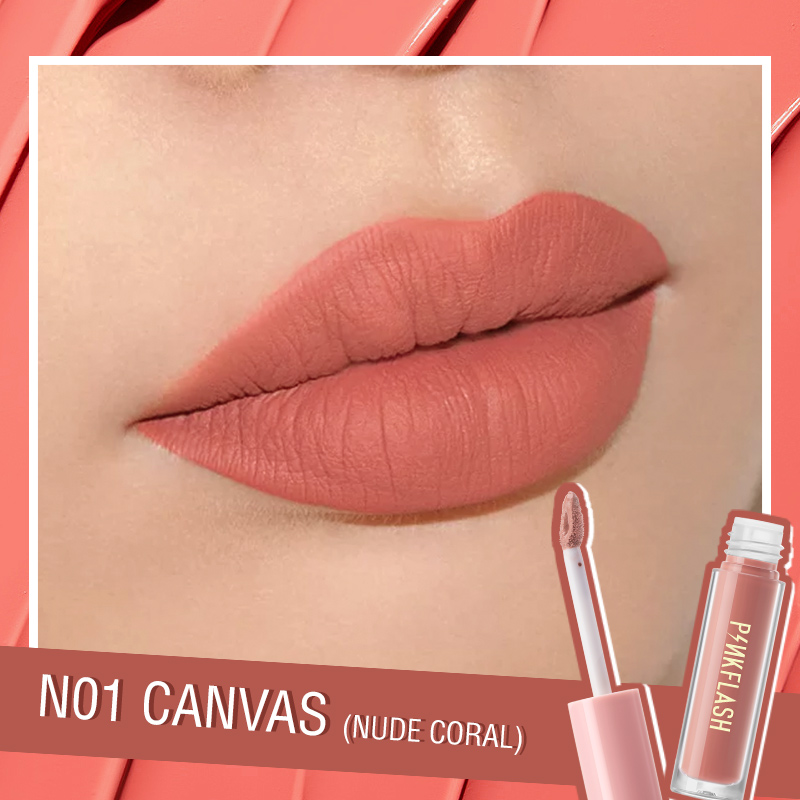PINKFLASH Melting Matte Waterproof Lipcream - N01 Canvas (PF-L01). 