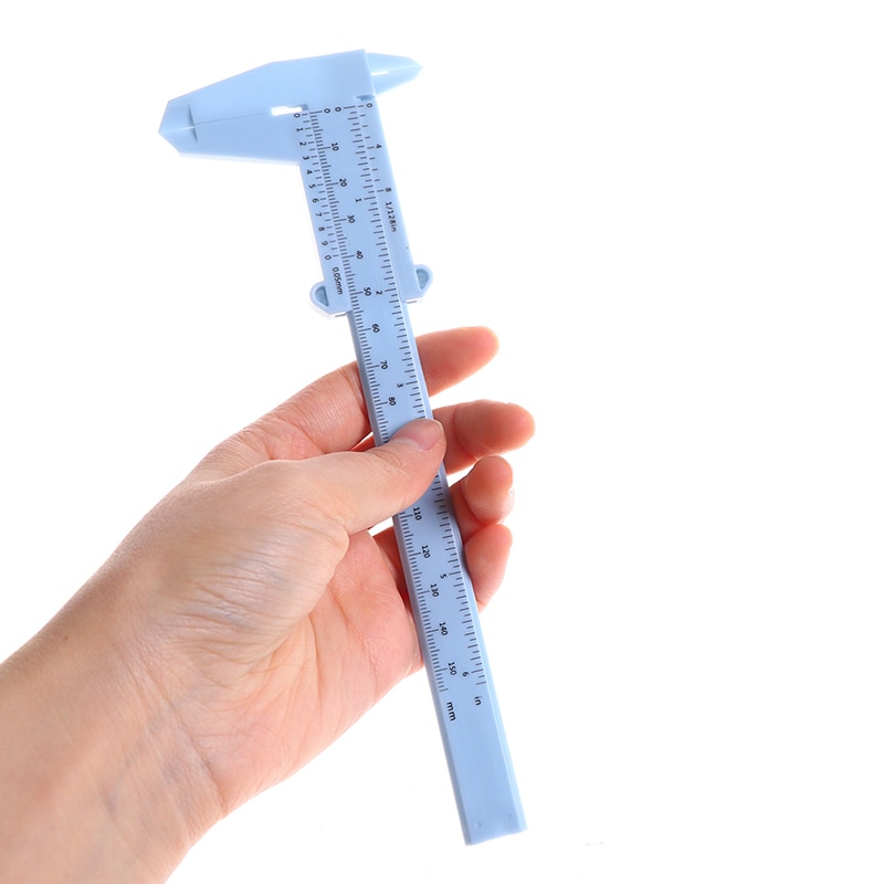 Double Scale Plastic Vernier Caliper Ruler Measuring Student Calipers Size Measuring Tool-BK. 