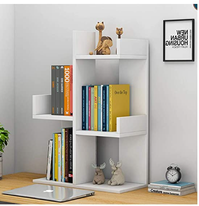 Small  Bookshelf, CD and Dvd Rack Simple Desk Shelf ,Office Desk Shelf