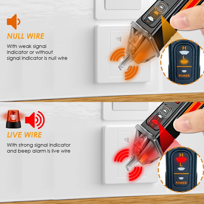 Non-Contact Voltage Test Pen Dual Range Voltage Tester 12V/48V-1000V. 