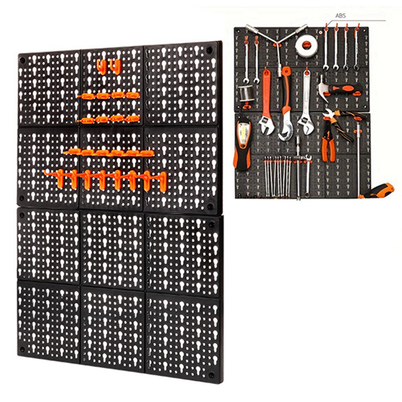 Hardware Tool Hanging Board ABS Wall-Mounted Tool Box Hanger Tool Box Organizer with Hook Tool. 
