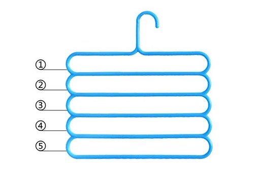 3 Pieces 5 layers Multi Cloth Hanger Hook. 