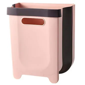Hanging Kitchen Trash Can For Cabinet Door Creative Wall Mounted Folding Waste Bin Easy To Use Collapsible Pink Buy Online At Best Prices In Bangladesh Daraz Com Bd