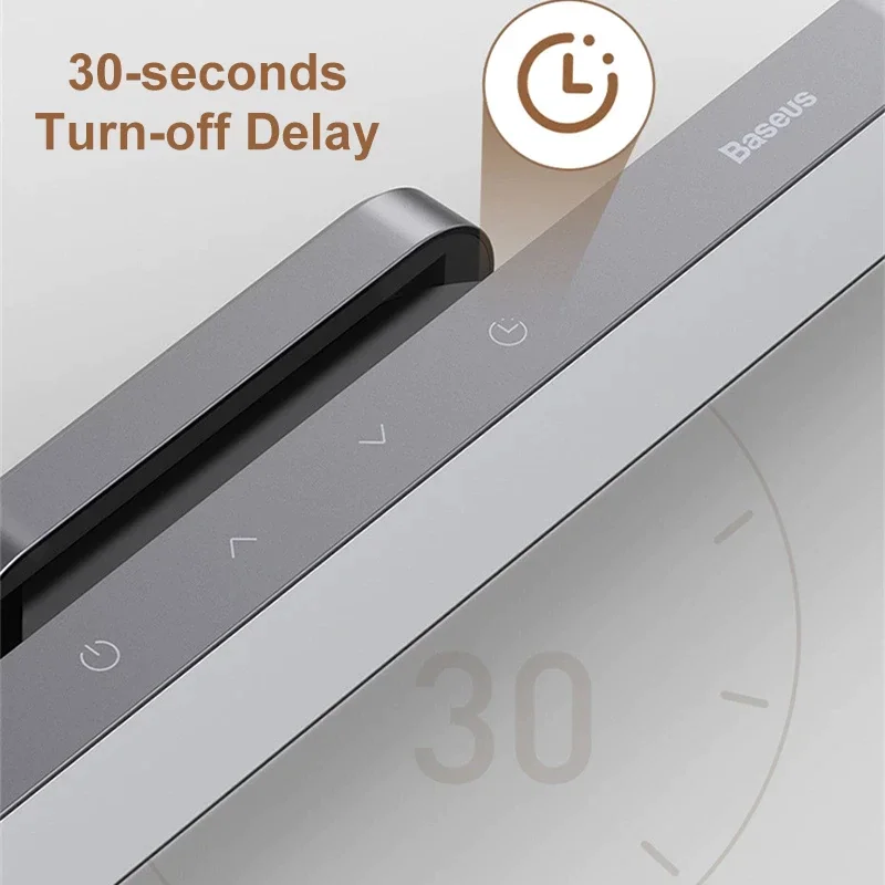 Baseus Magnetic Stepless Dimming Charging Desk Lamp 3 Mode Rechargeable LED 1800mAh Battery Less Than 100 Luminous Flux 4000K Light 30 Seconds Delay Function Magnetic Design Lamp. 