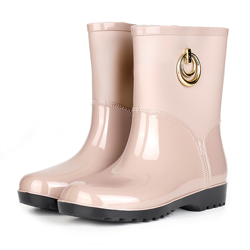 guess pink rain boots