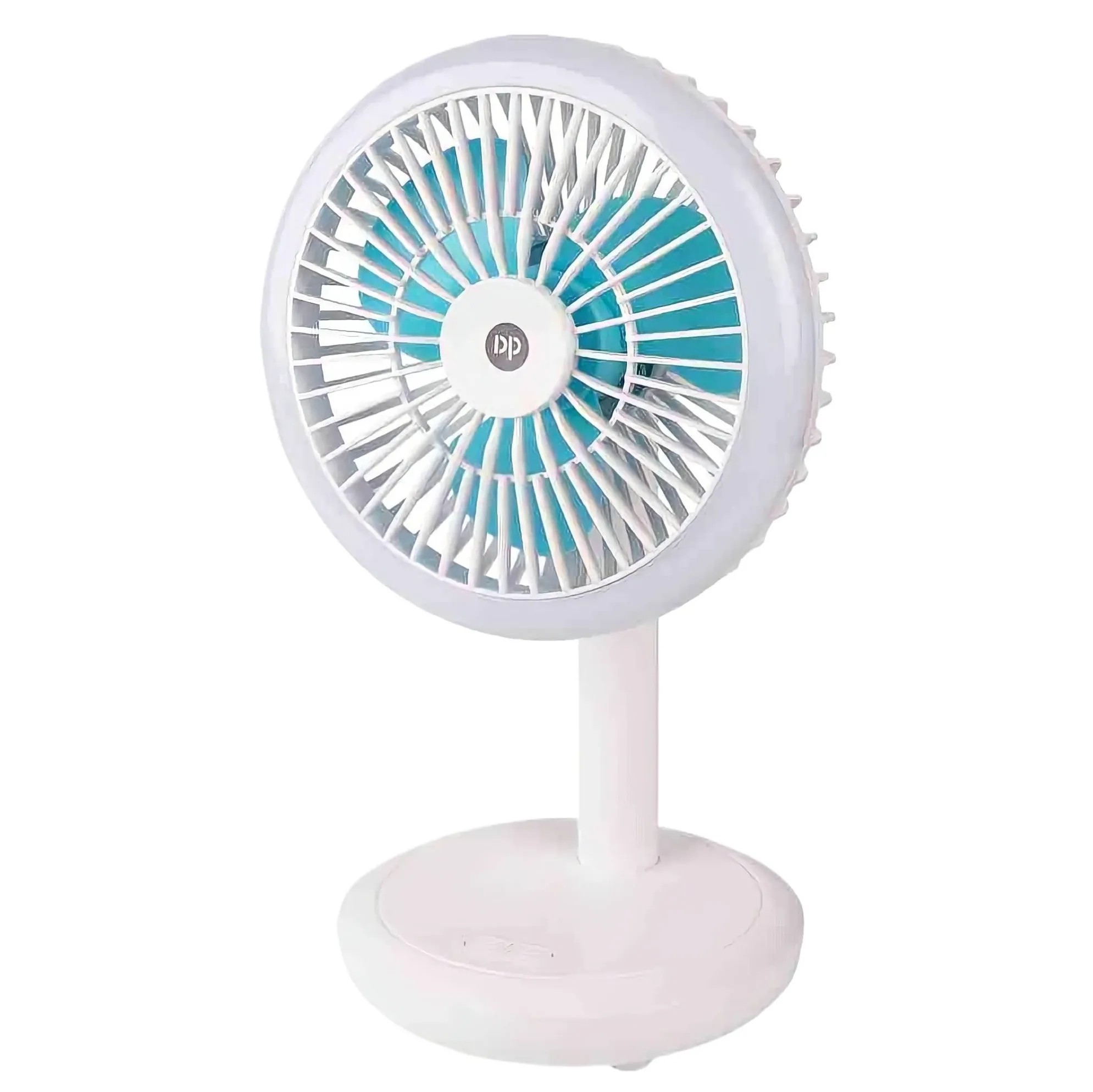 DURATION POEWR DP-7632 Rechargeable 4000mAh Lithium Battery Strong Wind Up-Down Adjustable Fan With Lamp. 