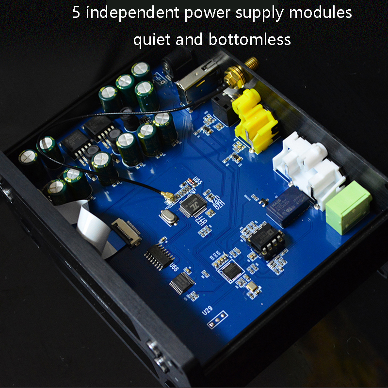 HIFI Lossless Digital Audio Player ES9028Q2M DAC Lossless Audio Decoder Bluetooth 5.0 Music Turntable Coaxial Optical OTG Input. 
