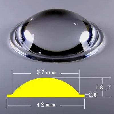 42-66mm Strong Focus Flashlight Lamp Cap Accessories Acrylic Magnifying Spotlight Led Convex Lens Focusing Lens Fishing Light. 