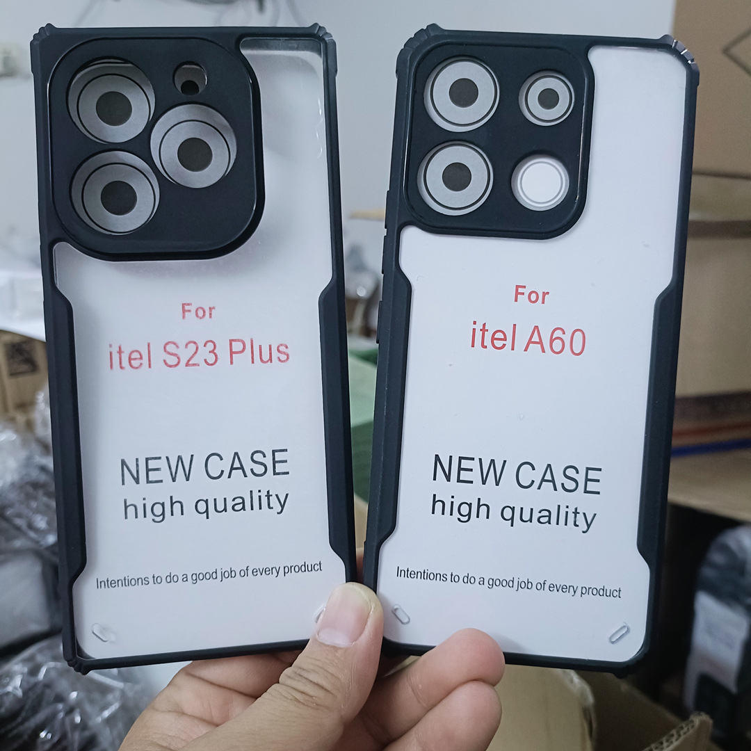Applicable TECNO Spark 6 GO Blade Acrylic Two-in-One Phone Case Fine Hole Four-Corner Drop-Resistant Protective Cover. 