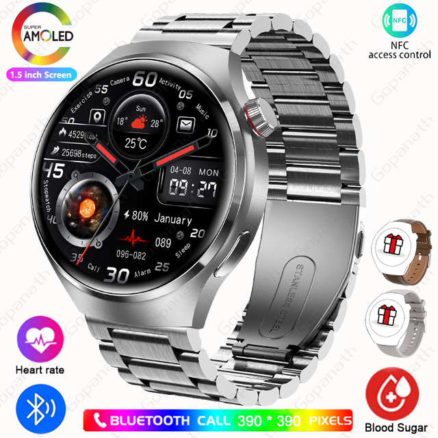 GT4 PRO Smart Watch Men Watch 4 Pro HD Color Screen Bluetooth Call Heart rate Blood Pressure Smartwatch 2024 New For Android IOS. 