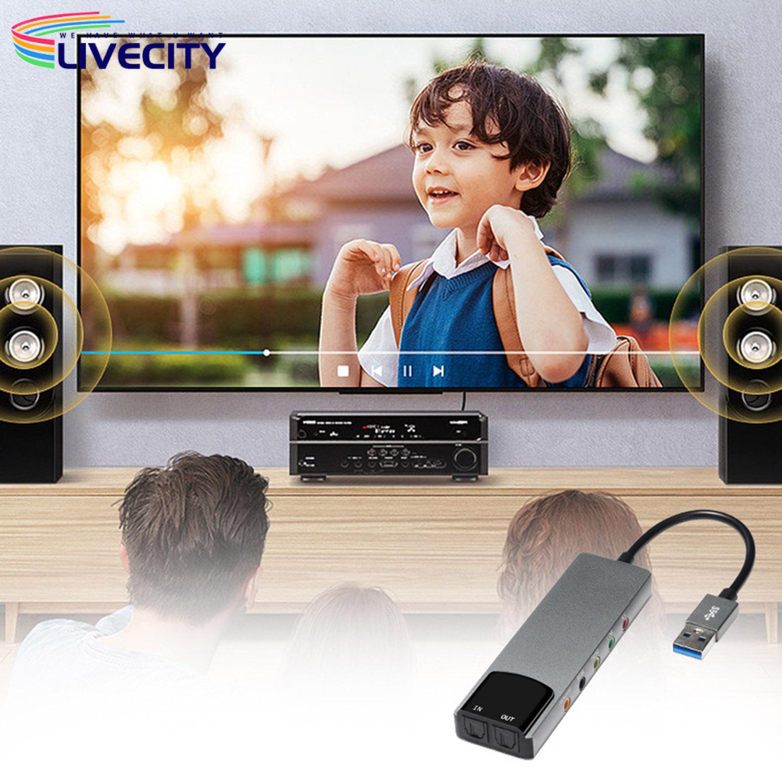 External Sound Card Usb 2.0 Usb External Sound Card for Pc Laptop Amplifier Recording Optical Spdif Input Windows 8/7/xp Compatible Multifunctional Audio Adapter Usb Audio Controller. 