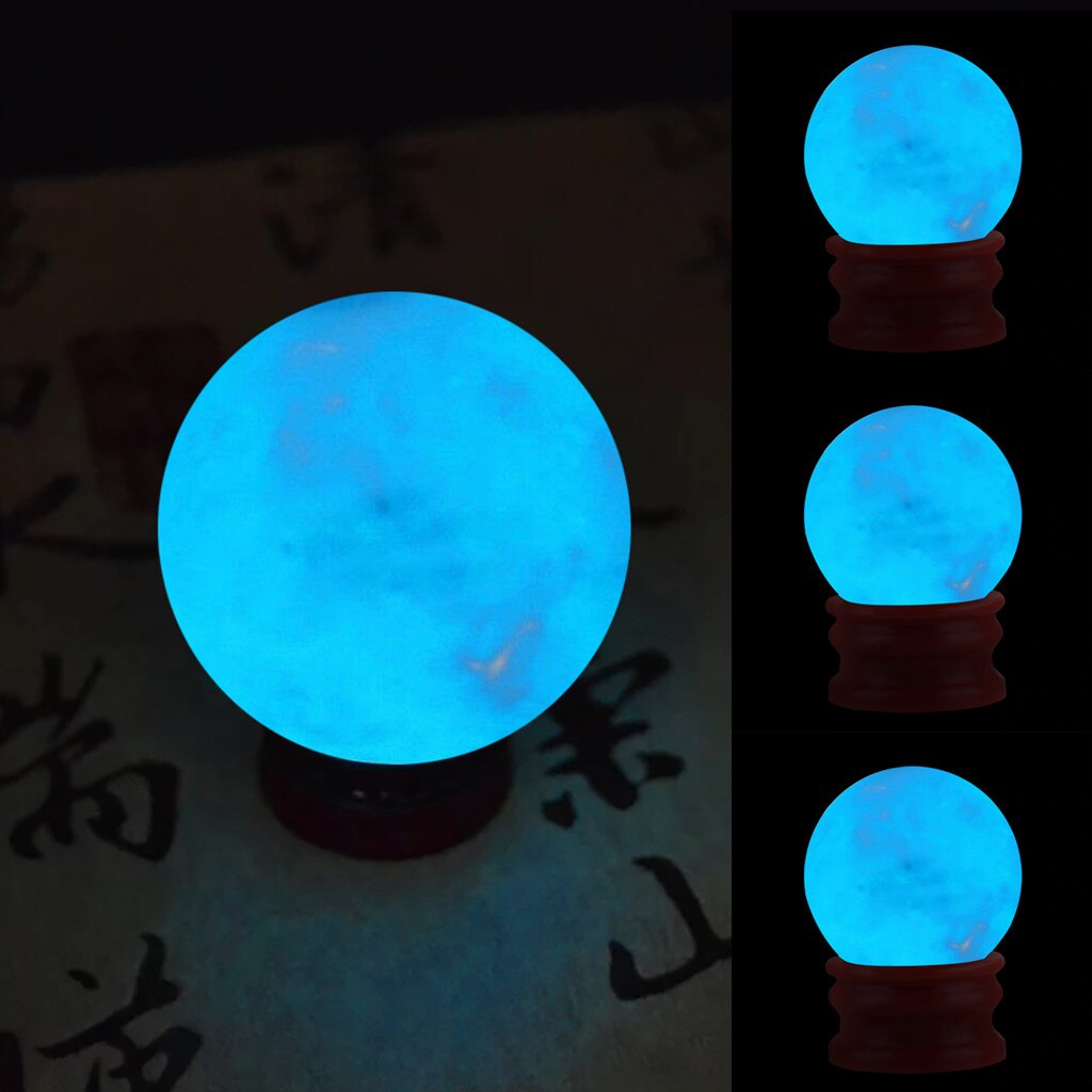 【happy one】Luminous Quartz Crystal Stone Round Sphere Ball Glow In The Dark Stone Magical Stone Edelstenen Natuurlijke. 