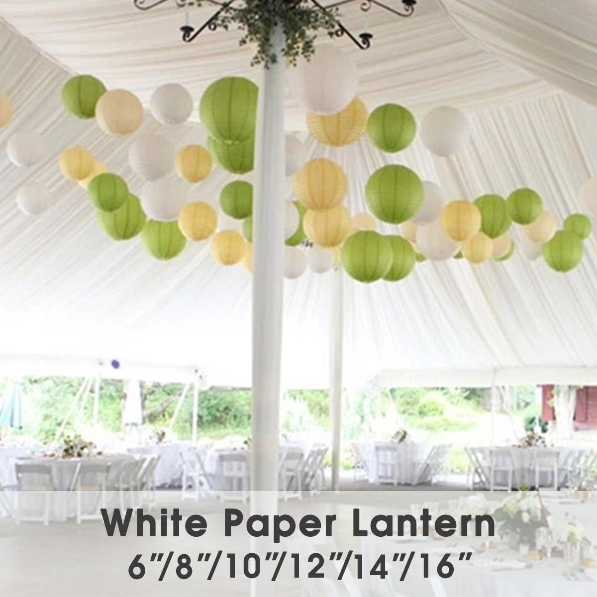 Light up life 3pcs 16'' White Round Paper Lantern lanterns Party Wedding Banquet Event Decora. 