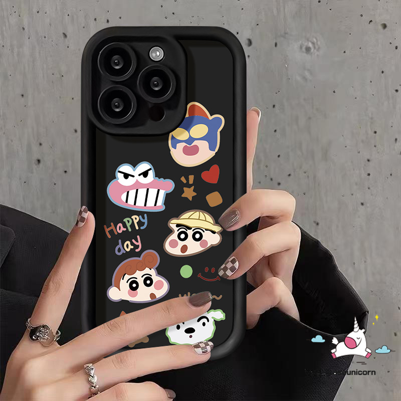 Cute Comic Crayon Shin-Chan Cartoon Case Compatible for IPhone XS MAX 15 11 12 7 8 Plus 14 13 15 Pro Max 6S 6 7 8 Plus XR X SE 2020 Crocodile Funny Case Soft Cover. 