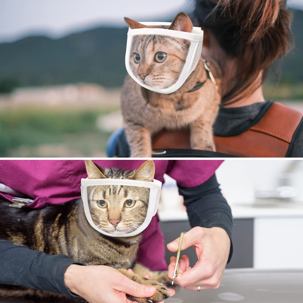 GC Cat Muzzle Cat Mouth Cover To Prevent Mutual And Biting, Pet Muzzle Cat Mouth Cover For Dogs, Cats, Kitten, Grooming, Nail Trimming, Bathing. 