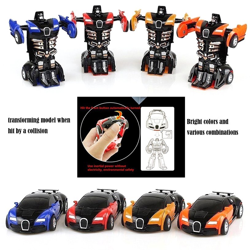 Transformation Toy Car Anime Action Figure Toys Collision Transforming Model. 