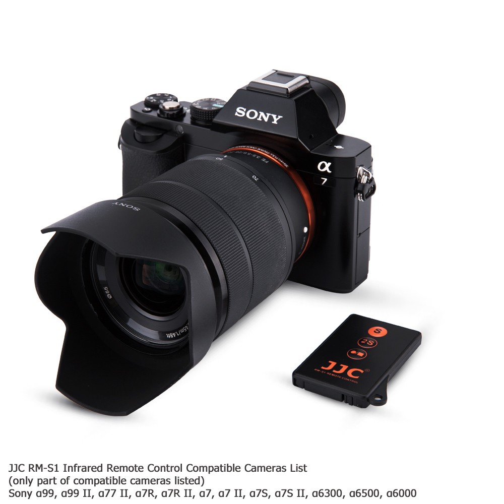 JJC RMT-DSLR2 Wireless Remote Control with Extra Video Button for Sony A1 A7II III A7R III IV A7S III A6600 A6400 A6000 & More. 