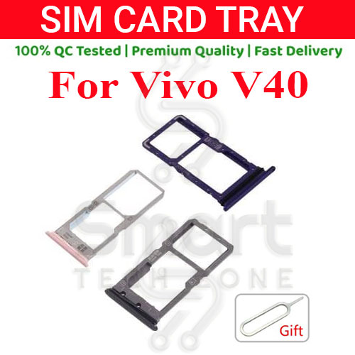 Vivo V40 Sim Tray Micro SD Card Slot with Sim Ejector Pin Replacement Part