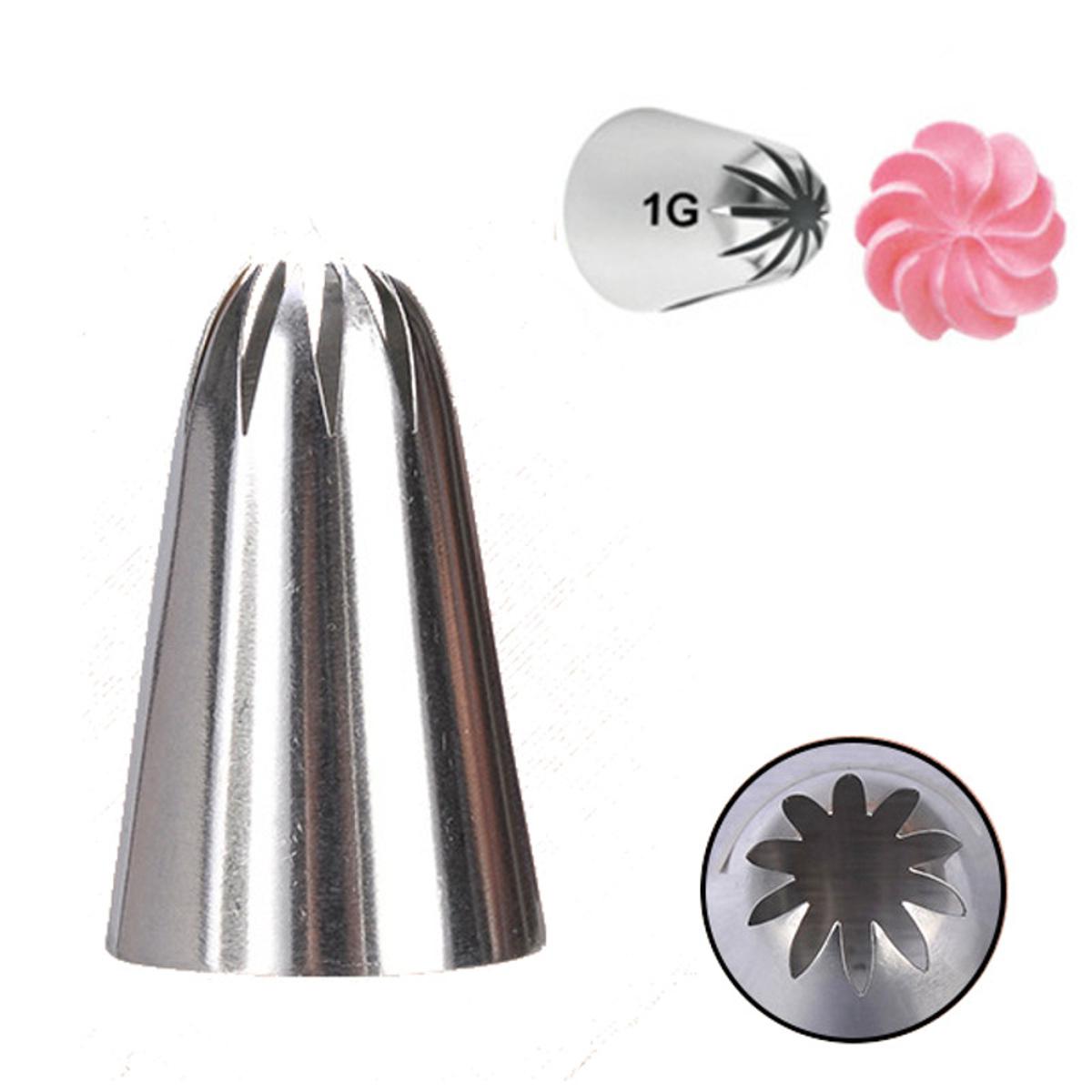 #1G Large Size Decorating Nozzle Tip Icing Piping Nozzle High Quality Seamless Icing Tube Baking Tools For Cakes Bakeware -