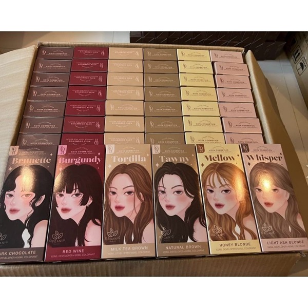 Kota Cosmetics Hair Color Hair Dye Color Cream Brunette. 