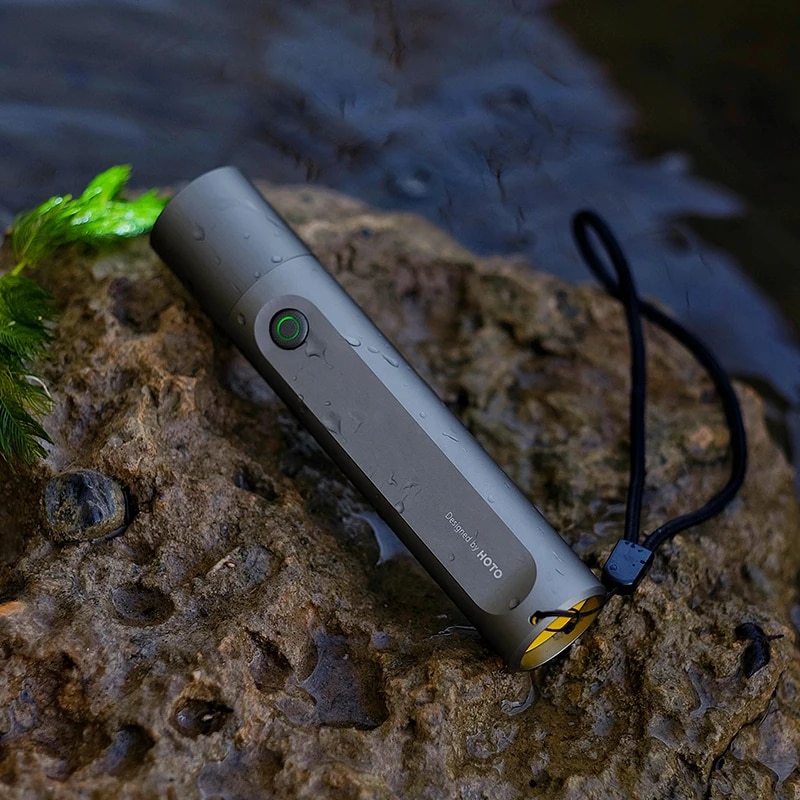 HOTO Flashlight Fit Rechargeable LED Flashlight Waterproof Dustproof Suitable for Camping Multi-function Torch Lamp No Zoom. 