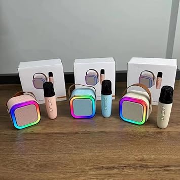 Karaoke wireless bluetooth sound system colourful speaker. 