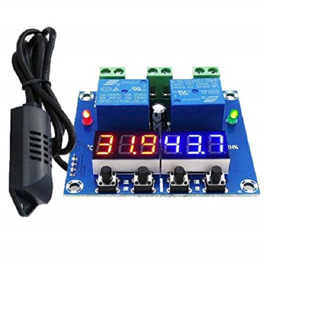XHM - 452, Incubator Temperature and Humidity Control, Thermometer Hygrometer Controller Module DC 12V LED Digital Display. 