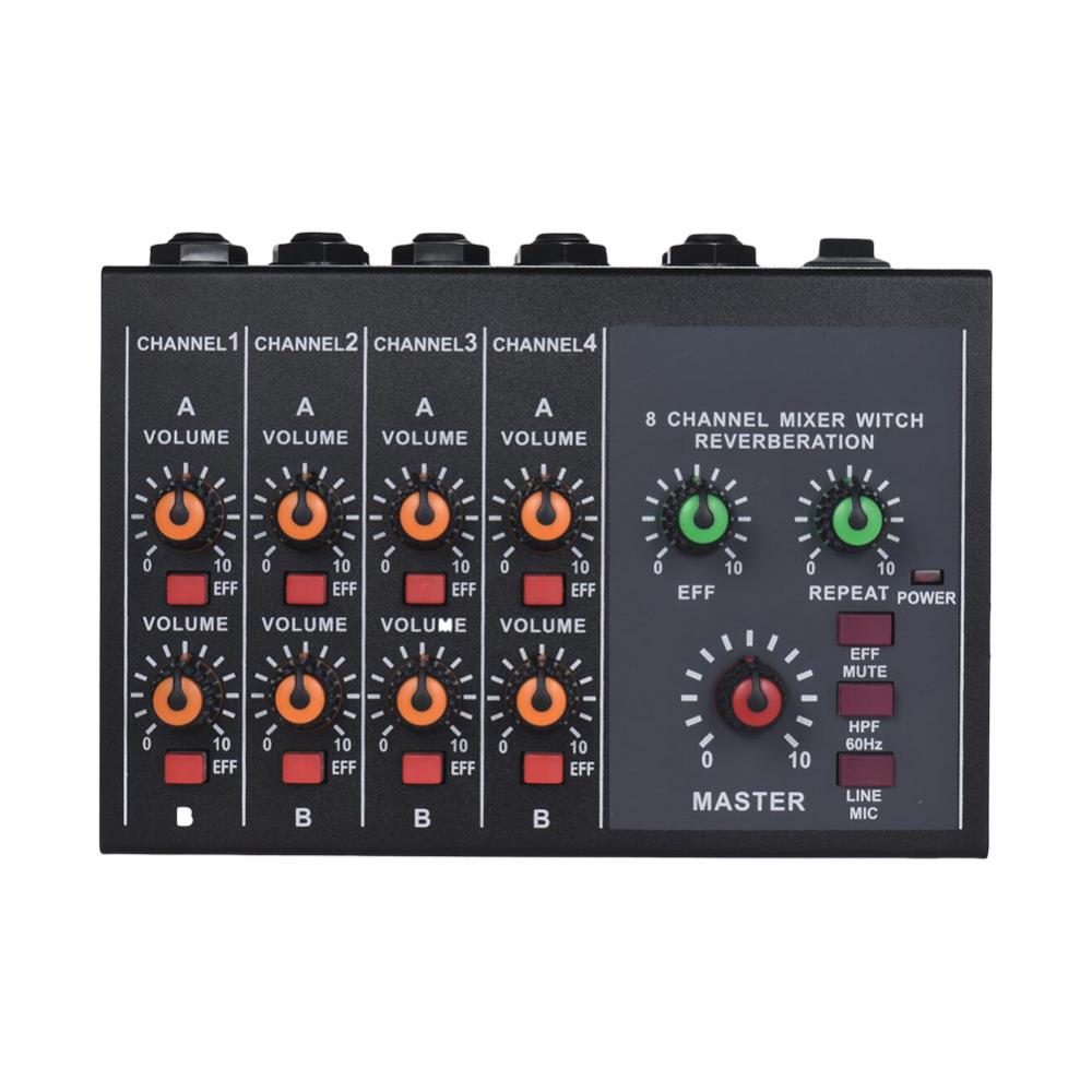 Professional Sound Mixer Karaoke Mixer 8 Channel Studio Audio Dj Mixing Console Amplifier Digital Mini Microphone Sound. 