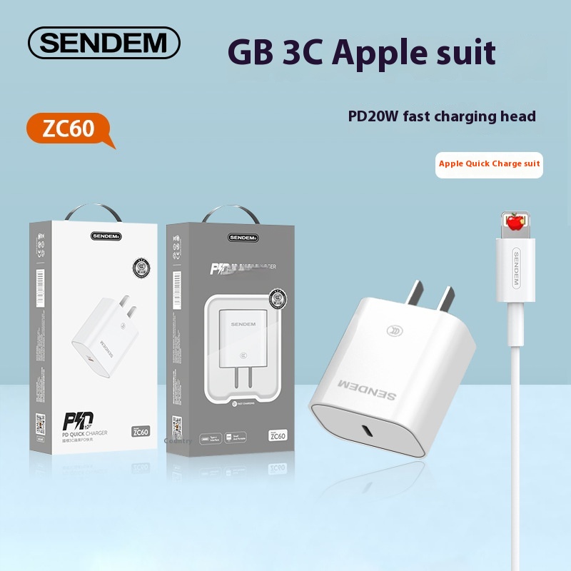 Applicable Apple Charger Original Genuine fast Charger Iphone Phone Data Line Pd20W Charging Head 3C Certification