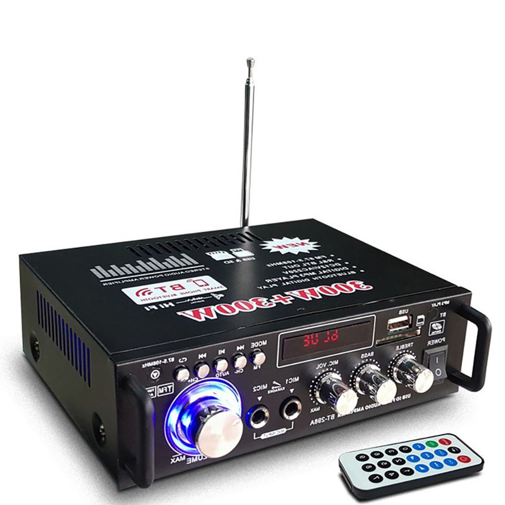 Audio Home Amplifier 12/220V Home Theater Amplifiers Audio With Remote Control-black BT-298A. 