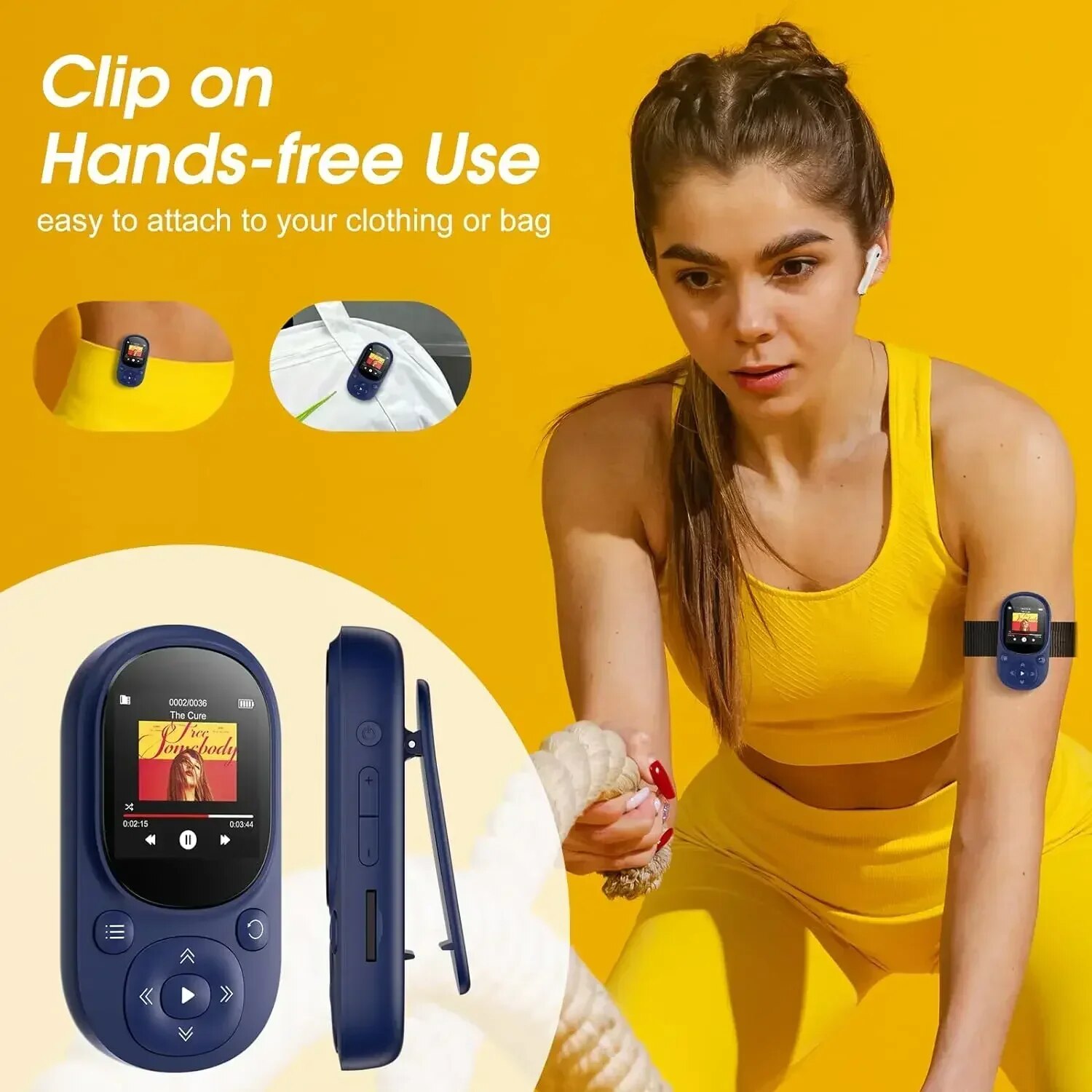 MP3 Player / MP4 Player MP3 Music Player with 32GB Memory Slim Classic Digital LCD 1.44inch Screen Type-c Port with FM Radio. 
