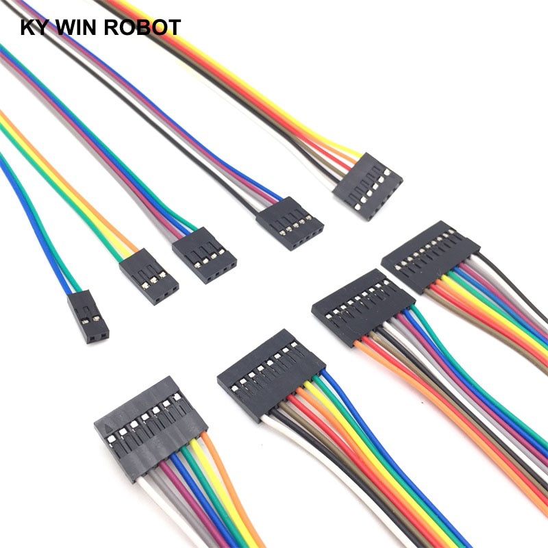 【happy one】Dupont line 20cm 2.54mm Female 2P/3P/4P/5P/6P/7P/8P/9P/10P/12P Color Breadboard Cable Jump Wire For Arduino. 
