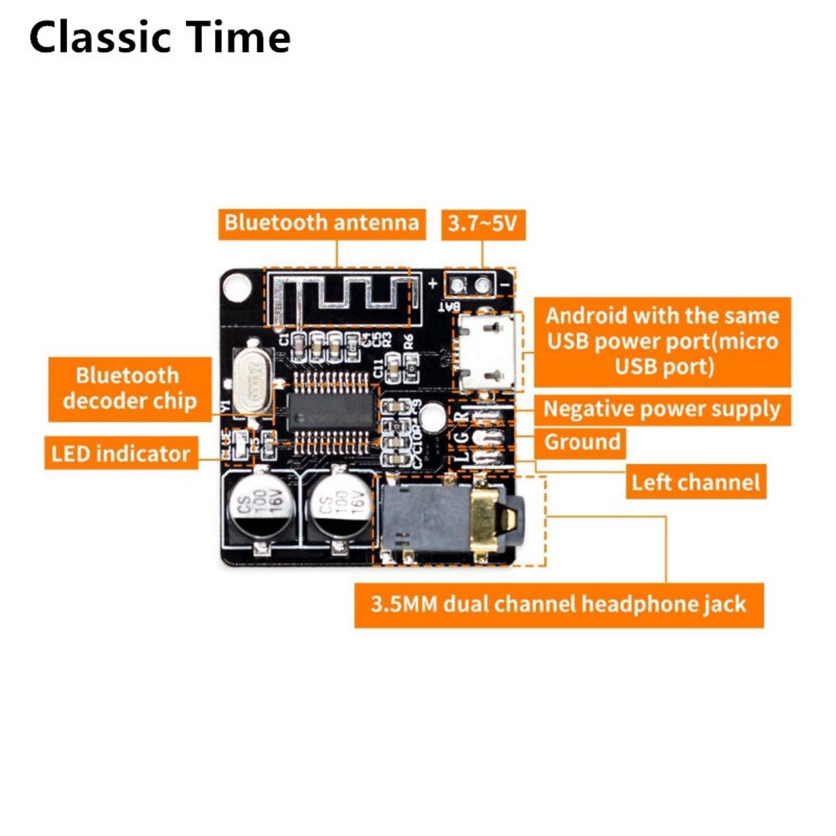 VHM-314 Bluetooth Audio Receiver board Bluetooth 5.0 mp3 lossless decoder board Stereo Music Module