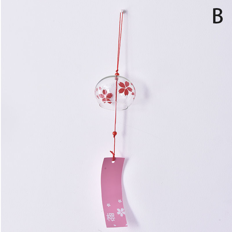 Japanese Glass Wind Chime Garden Ornament Indoor Window Hanging Decor