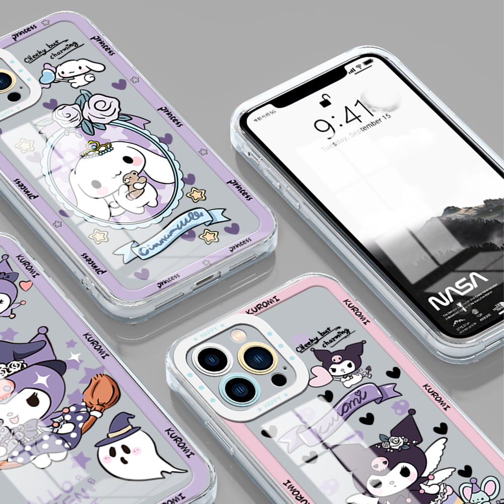 YYDS for Redmi 9A Back Cover Cute Kuromi Transparent Crystal TPU Soft Case Full Lens Protection Ultra Thin Drop Resistant Phone Case. 