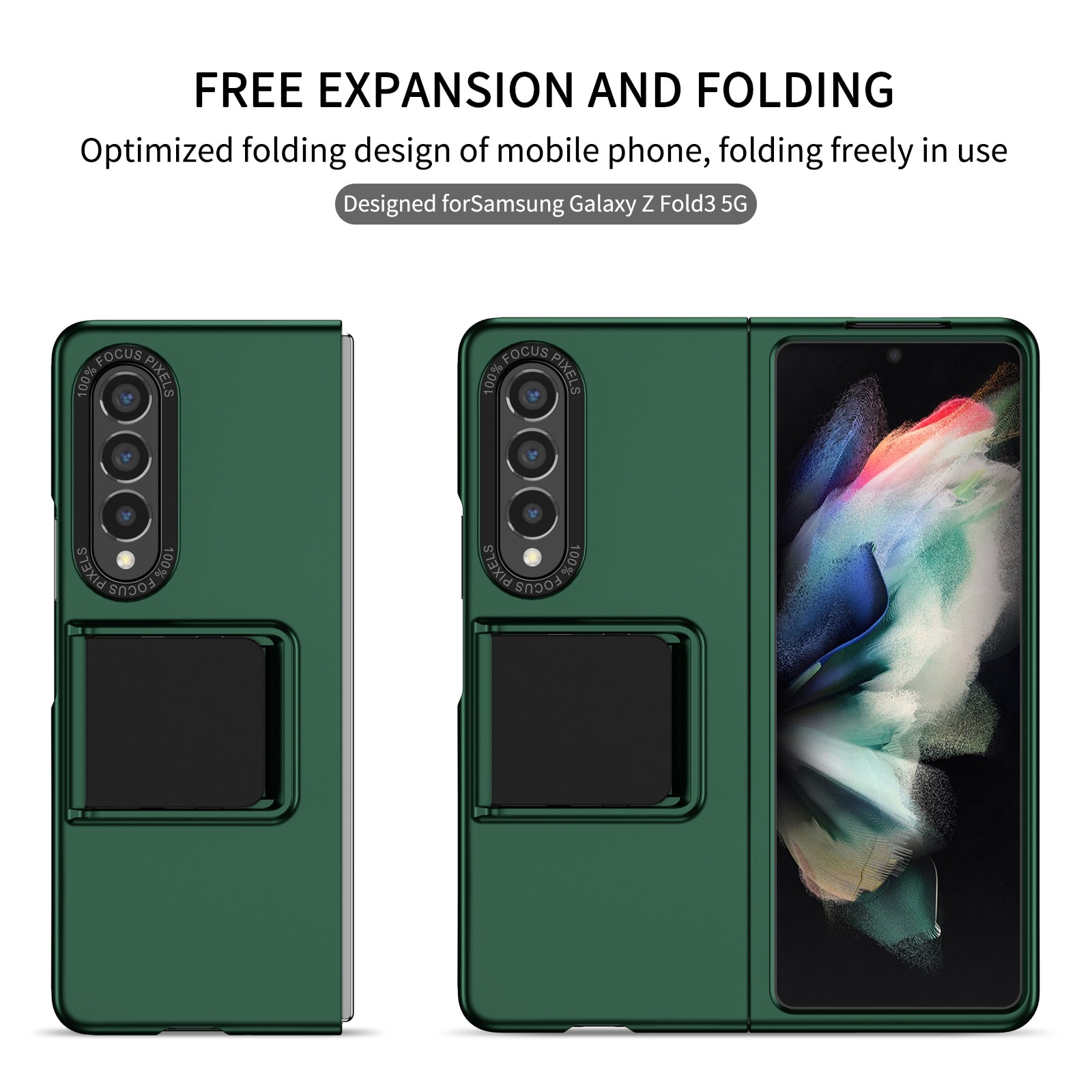 【2023NEW】Anti-Sweat Folding Stand Phone Case for Samsung Galaxy Z Fold 4 Fold4 Fold3 Fold 3 5G Zfold4 Zfold3 Hard PC Shockproof Capa. 