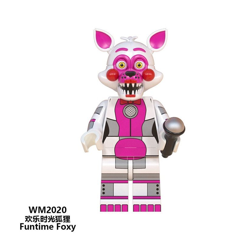 Five Nights at Freddy's Minifigures Building Blocks FNAF Toy Building Blocks Golden Freddy Chica Bonnie Foxy Game Horror Series Toys For Legoes. 