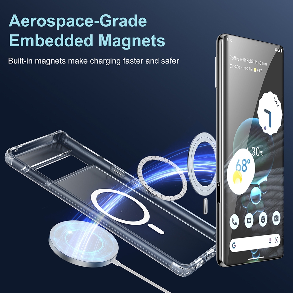 For Google Pixel 6 Pro Transparent Frosted MagSafe Phone Case. 