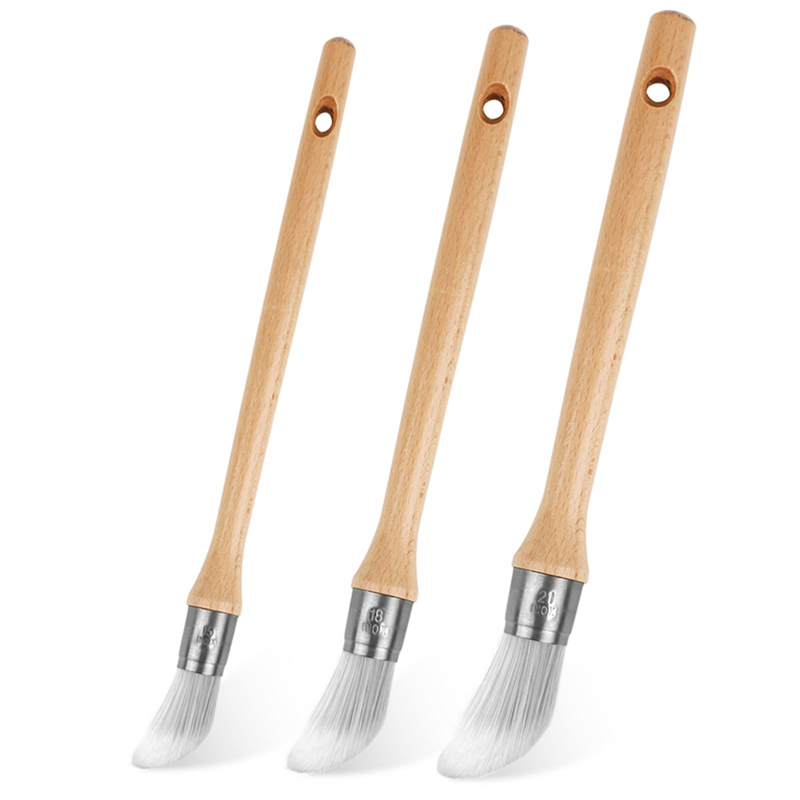 Trim Paint Brush,Edge Painting Tool Kit,Round Trim Brushes for Corner,Touch UPs,Artwork,House Wall Edges 3-Pack Easy to Use 15/18/21mm