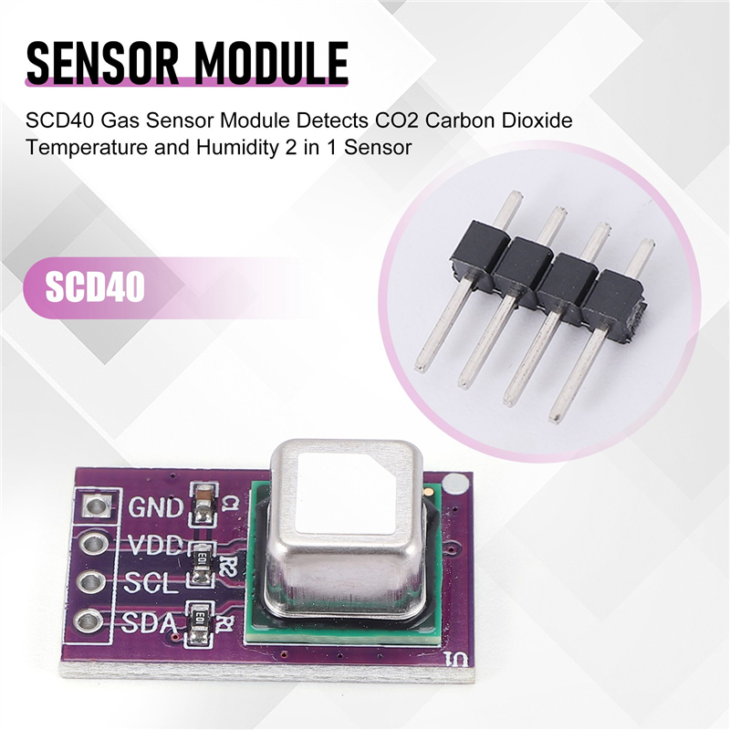 SCD40 Gas Sensor Module Detects CO2 Carbon Dioxide 2 in 1 Sensor. 