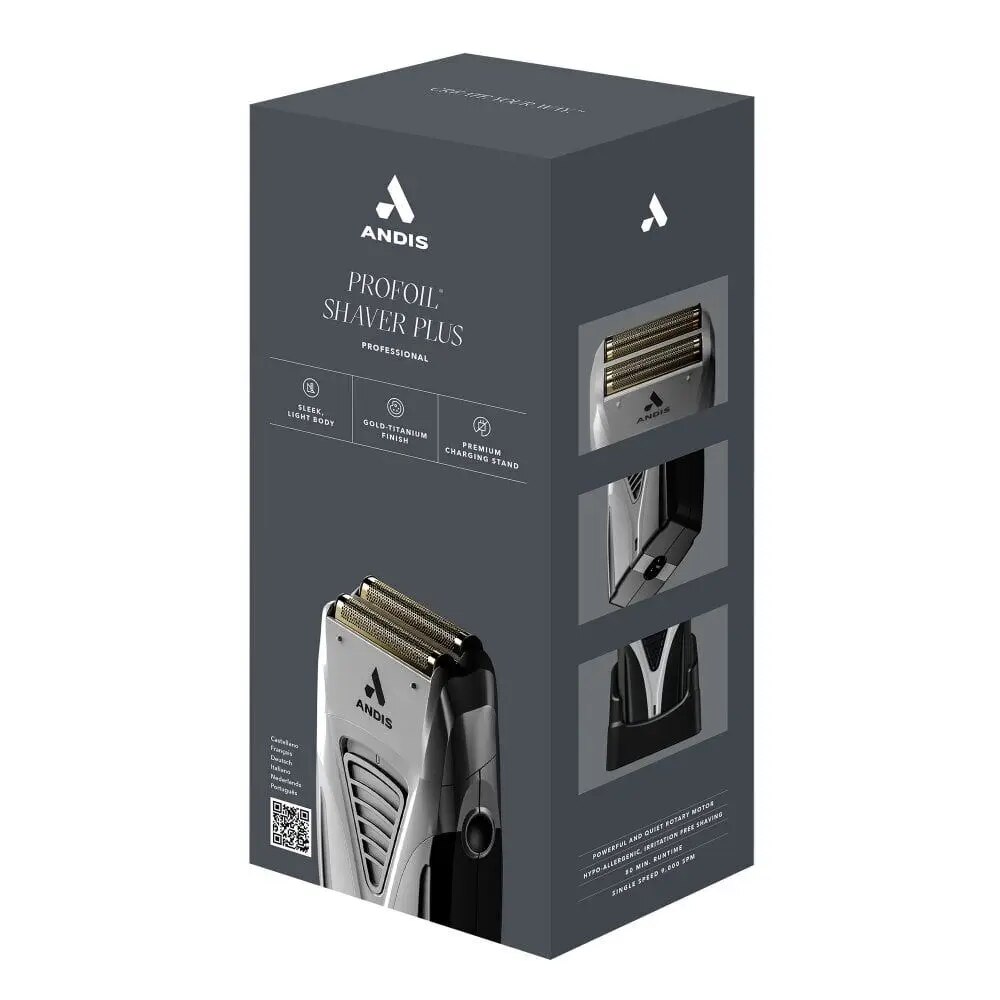 Original Andis Profoil Lithium Plus Titanium Foil Shaver 17260 Electric Shaver for Men Beard Stubble Razor Bald Shaving Machine. 