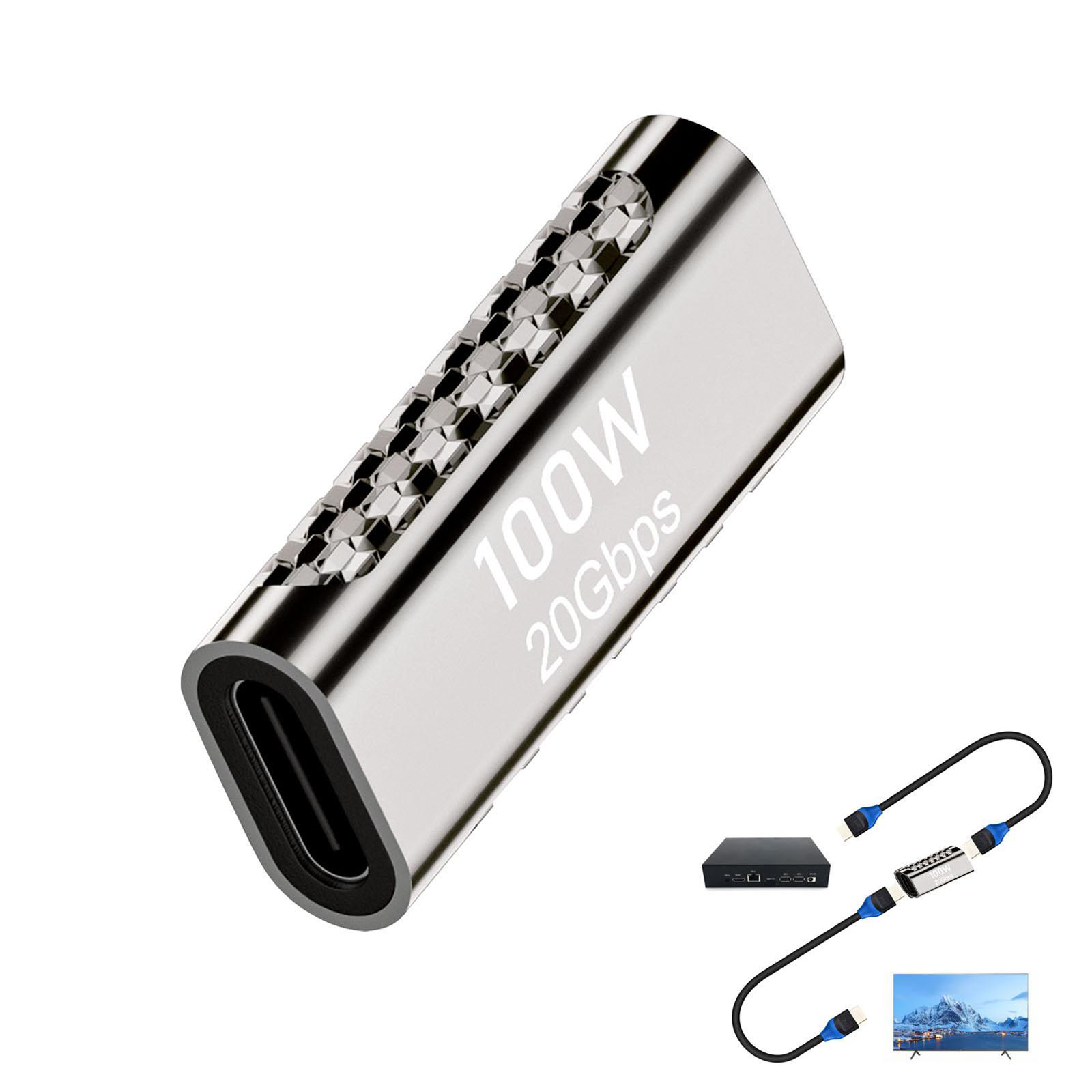 100w Type-C Adapter Multi-function 20Gbps Transmission Fast Charging Converter USB C Hub Docking Station. 