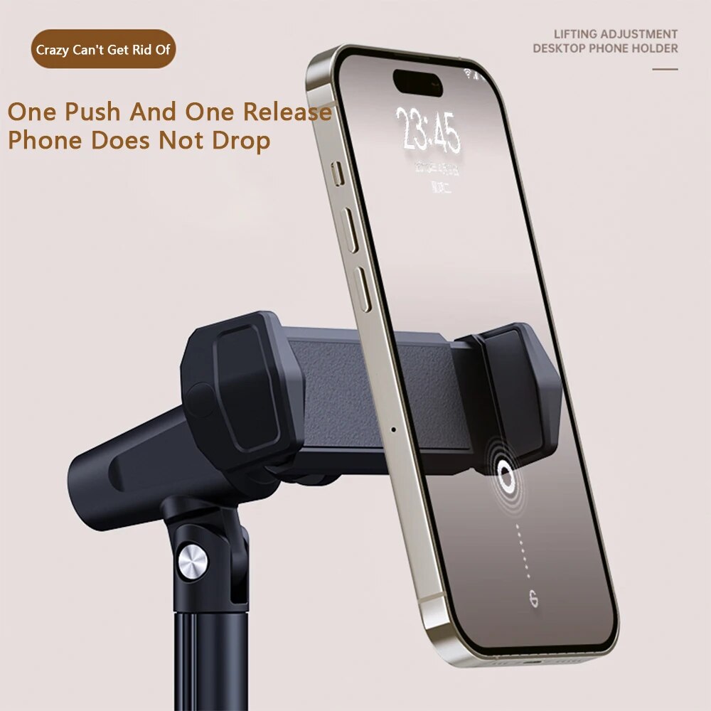 Adjustable Retractable Phone Stand For iPhone Xiaomi Huawei Redmi Live Broadcast Cell Phone Support Desk Stand Phone Accessories. 