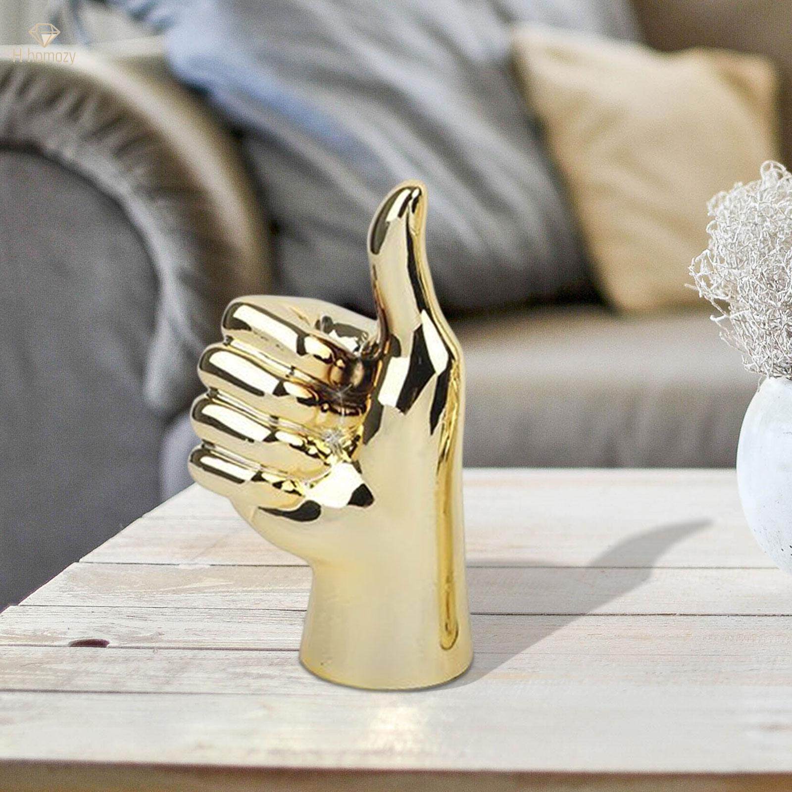 Hand Gesture Statue Creative Hand Sculpture for Home Table Centerpiece Decor Thumbs Up Aureate. 