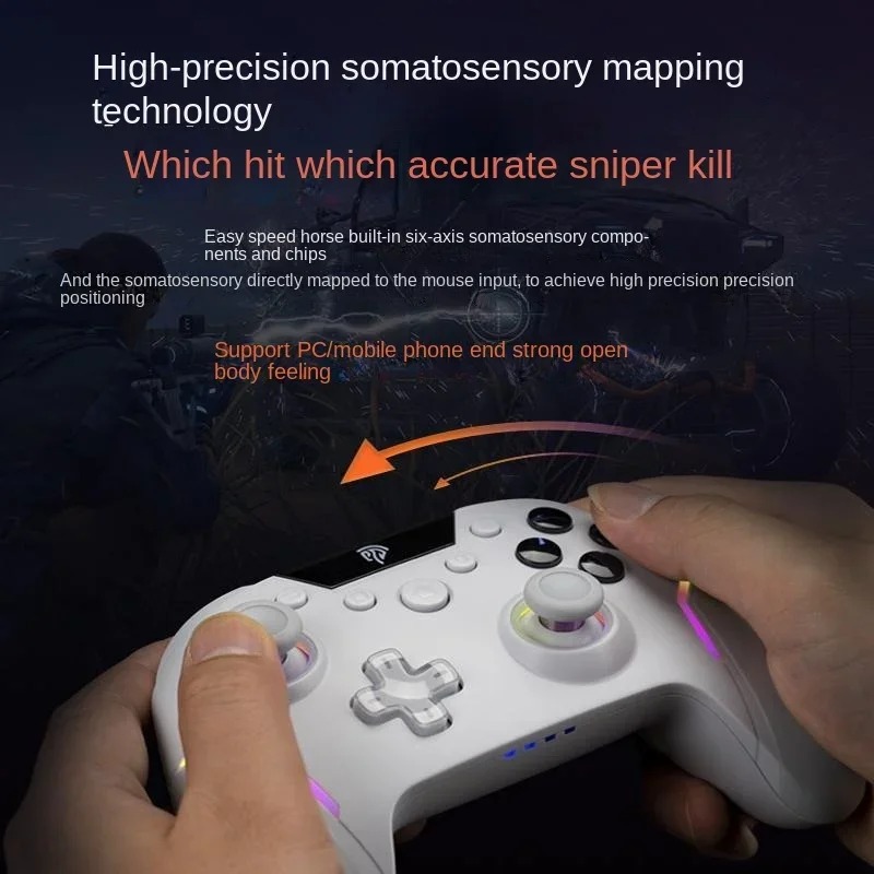 EasySMX X20 Wireless Gamepad Enhanced Controller Compatible with PC/NS/TV/Phone/Laptop Hall Micro Triggers Joystick RGB Effect Wukong. 